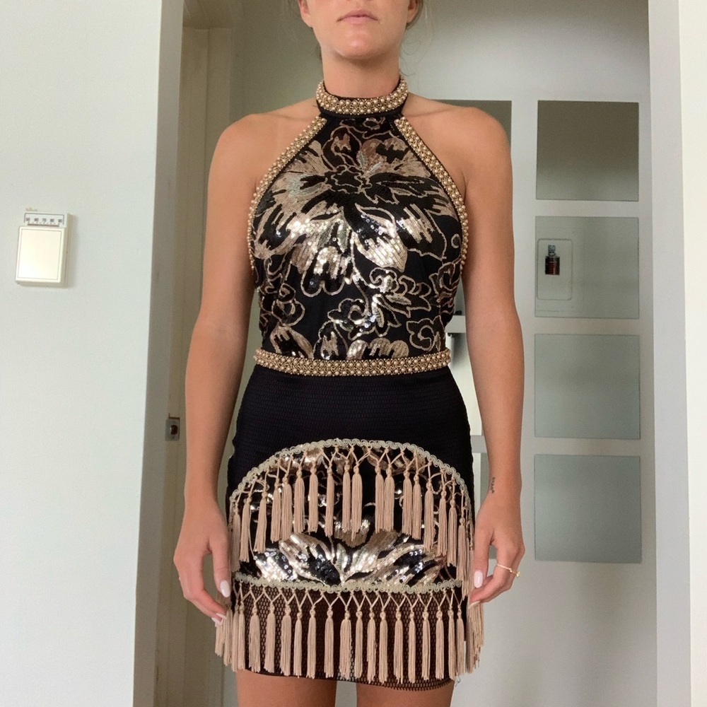 Beaded fringe dress